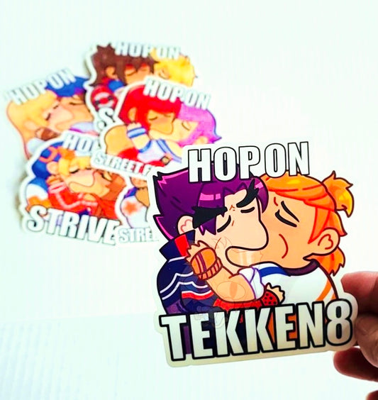 HOP ON clear sticker