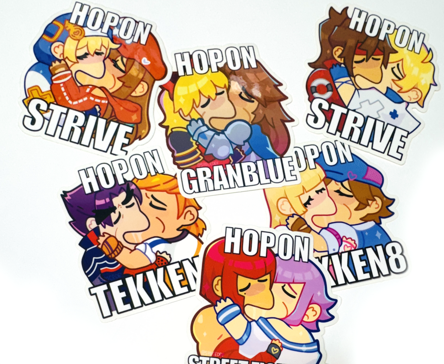 HOP ON clear sticker