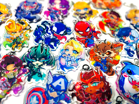 Hero Rival Keychains | Double sided